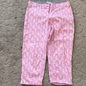 Pink Lobster Print Pants